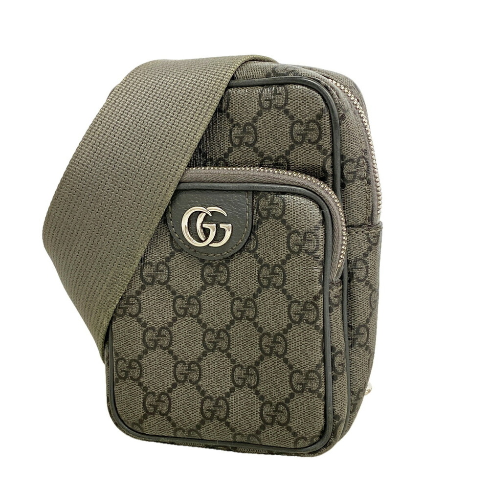 Gucci GG Supreme Body Bag 752565 Gray Men's